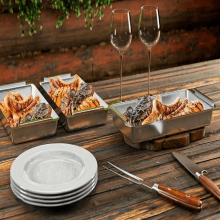 Basket and Drip Pan Set - 5 Piece