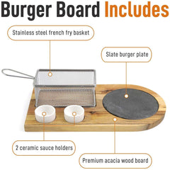 Premium Burger & Fries Board Set